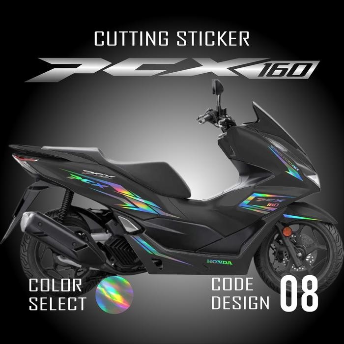 TERLARIS Cutting Sticker PCX 160 - Aksess Stiker Striping Motor Honda New PCX160 2021 2022 Lis