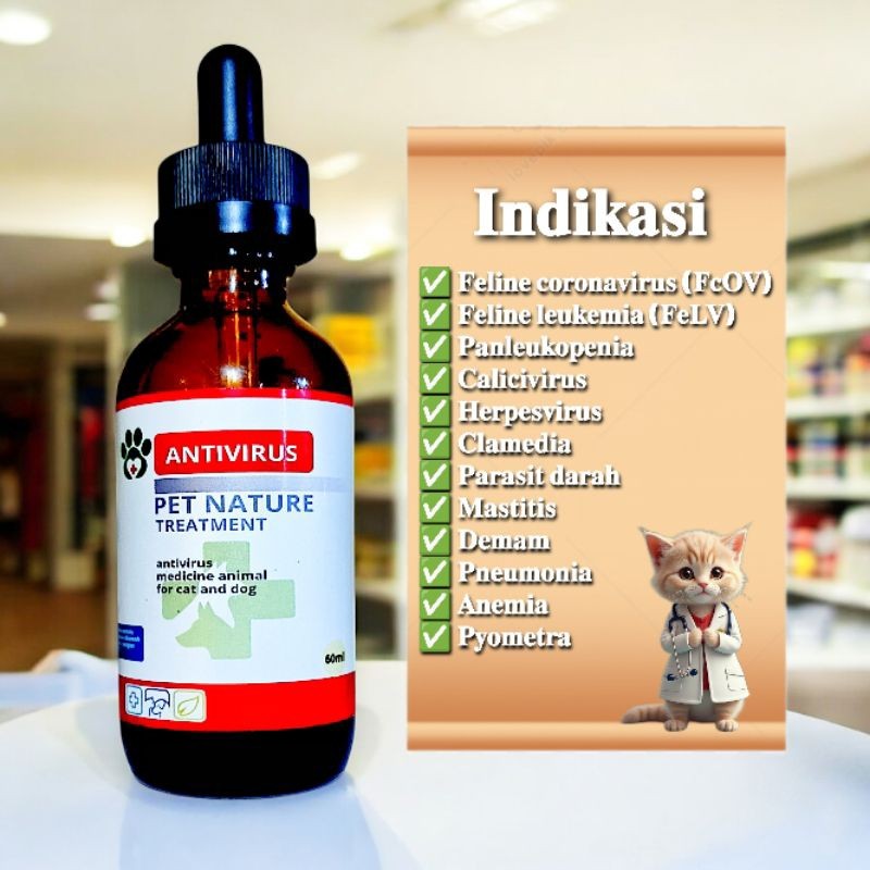 RB22 Obat virus calici kucing 60ml obat antivirus kucing calici panleukopenia Obat virus kucing