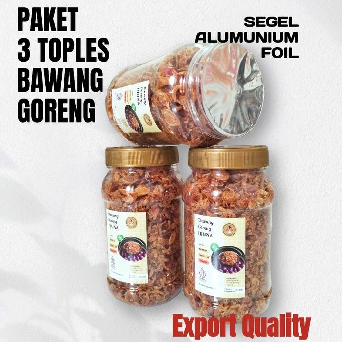 

Bawang Goreng Super ( PAKET 3 TOPLES ) Tanpa MSG,Tanpa Campuran Ubi/Ketela Spices Bahan Botol New