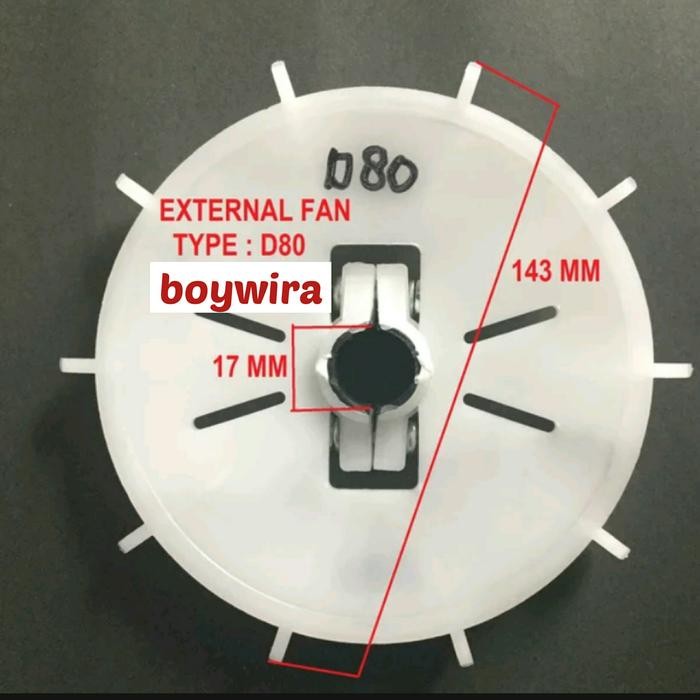Asli.. D80 Kipas Dinamo Fan External Pendingin Dinamo