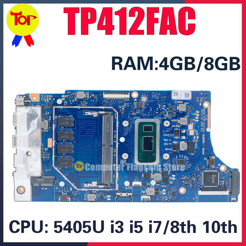 KEFU TP412FAC Laptop Motherboard For ASUS Flip 14 SF4100 TP412FA TP412F Mainboard I3 I5 I7-8/10th Ge