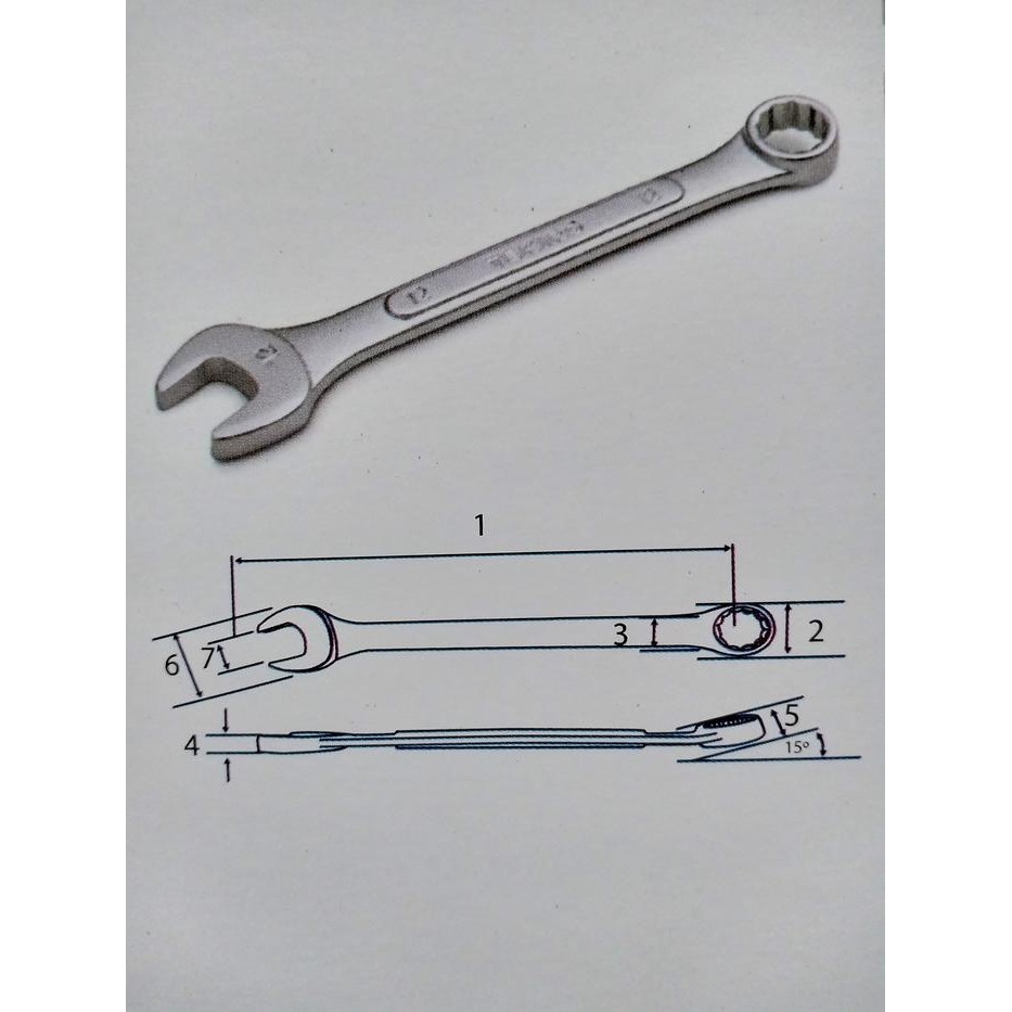 Kunci Ring Pas 12Mm Tekiro - Ring Pas 12Mm Tekiro Kode 093