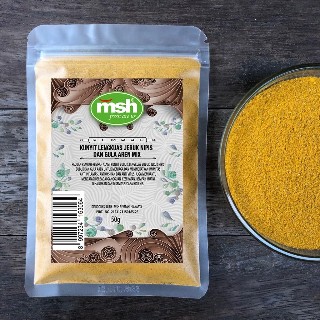 

MSH Kunyit, Lengkuas, Jeruk Nipis dan Gula Aren Mix 50 g