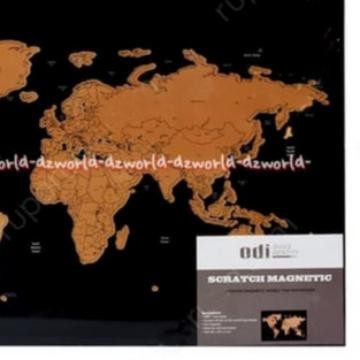 

Toso - Odi Scratch Magnetic Board Map 60X40X2 Cm Papan Magnet Peta Dunia