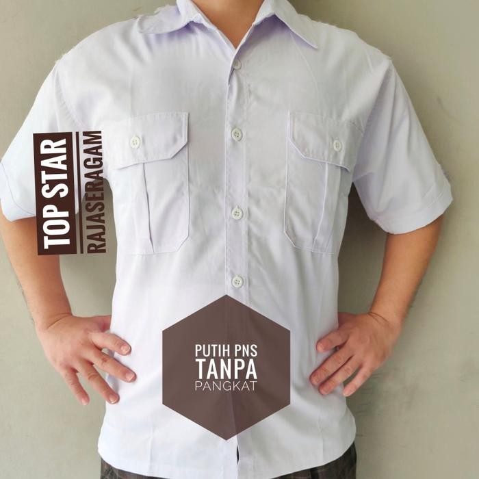 Baju Kemeja Putih Tanpa Pangkat Pdh Asn Pdl Seragam Drill
