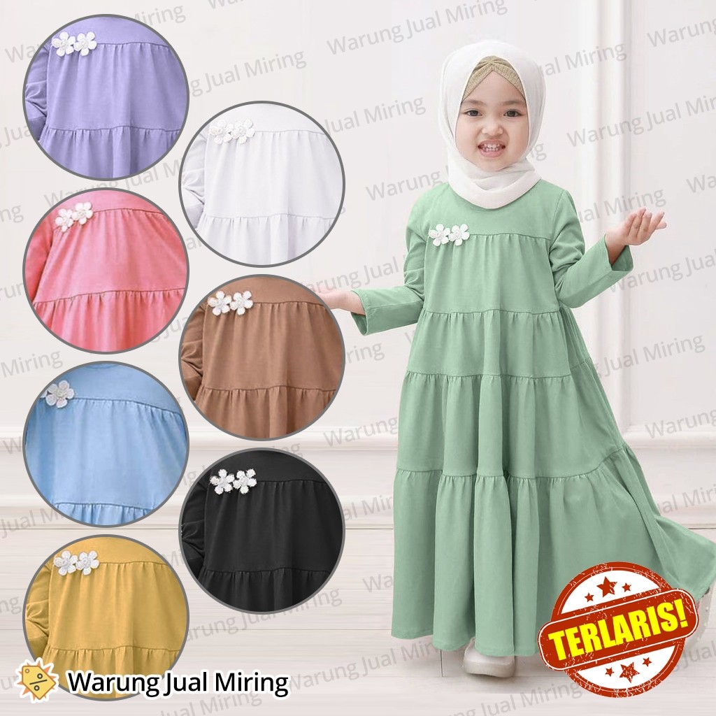 Gamis Anak Perempuan Seragam Ngaji Terbaru 2025 Santriwati Gams Anak Umur 345678910111213Tahun Ghami