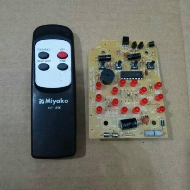 Remot Dan Modul Kipas Angin Miyako KST 18RC Hitam