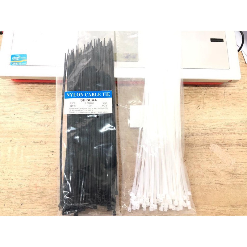 

Kabel Ties Isi 100 Pcs Hitam/Putih Nylon 66