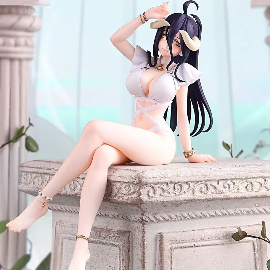 Overlord albedo Bikini putih bersih Action Figure Anime