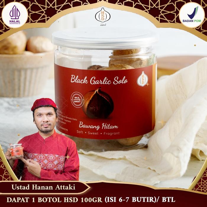 

Black Garlic HSD 100 Gr / Bottle, Bawang Hitam Spices