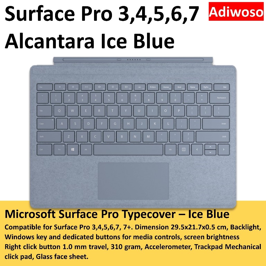 Microsoft Surface Pro 3 4 5 6 7 7+ Keyboard