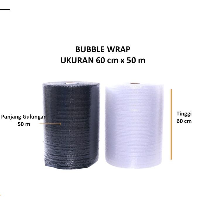 

Aman - Bubble Wrap Plastik Hitam Putih 60 Cm X 50 M Bubble Pembungkus Barang