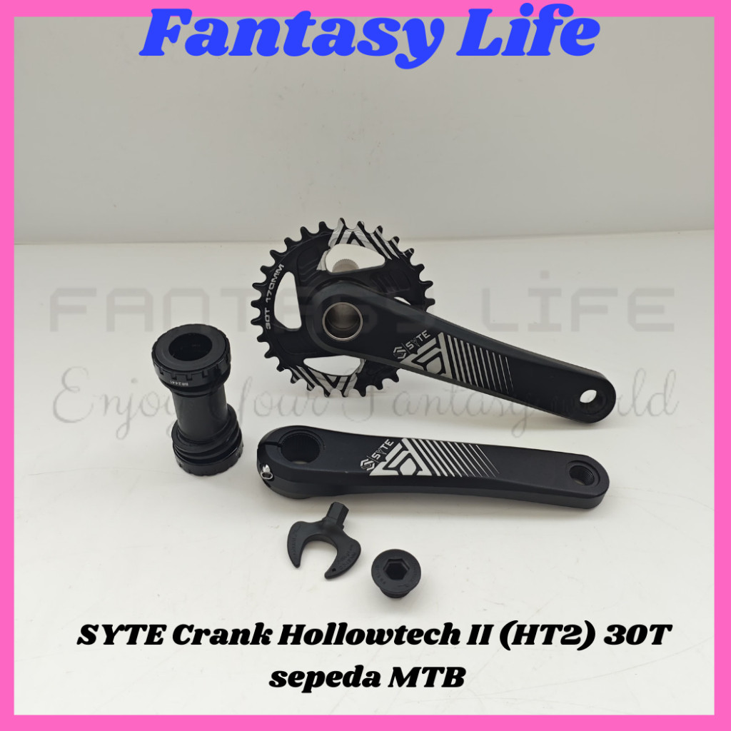 TREA Fantasy Crank SYTE Hallowtech II HT2 30T bahan alloy Sepeda MTB