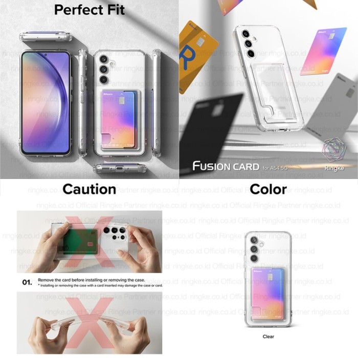 

Aman - Ringke Samsung A54 5G Fusion Card Clear Casing Tipis Anti Banting