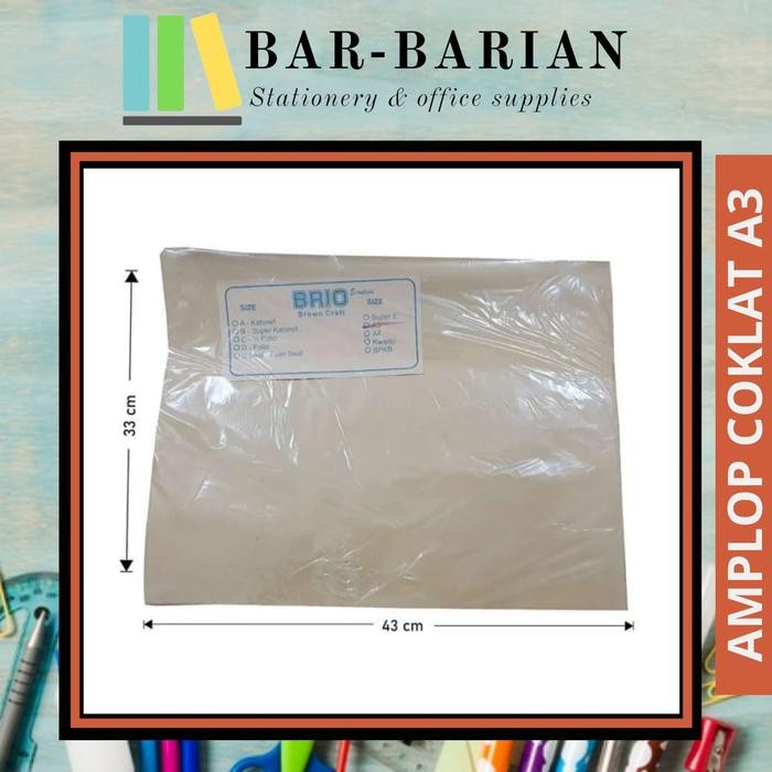 

Aman - Amplop Coklat Ukuran A3 (Isi 100 Lembar) / Amplop Coklat Besar