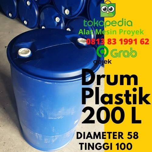 Drum Plastik 220 200 Liter L BARU / Packing Kimia / cairan / packaging