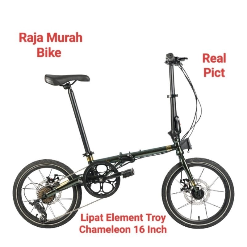 TREA Sepeda Lipat Element Troy 8 Sp Stripline Chameleon 16 Inch Sepeda Lipat 16 Inch Element Troy
