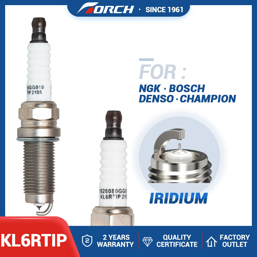 1PCS China Original TORCH KL6RTIP Iridium Platinum Spark Plugs for KL6RTC/KL6RTI Fit for JAC 1026080