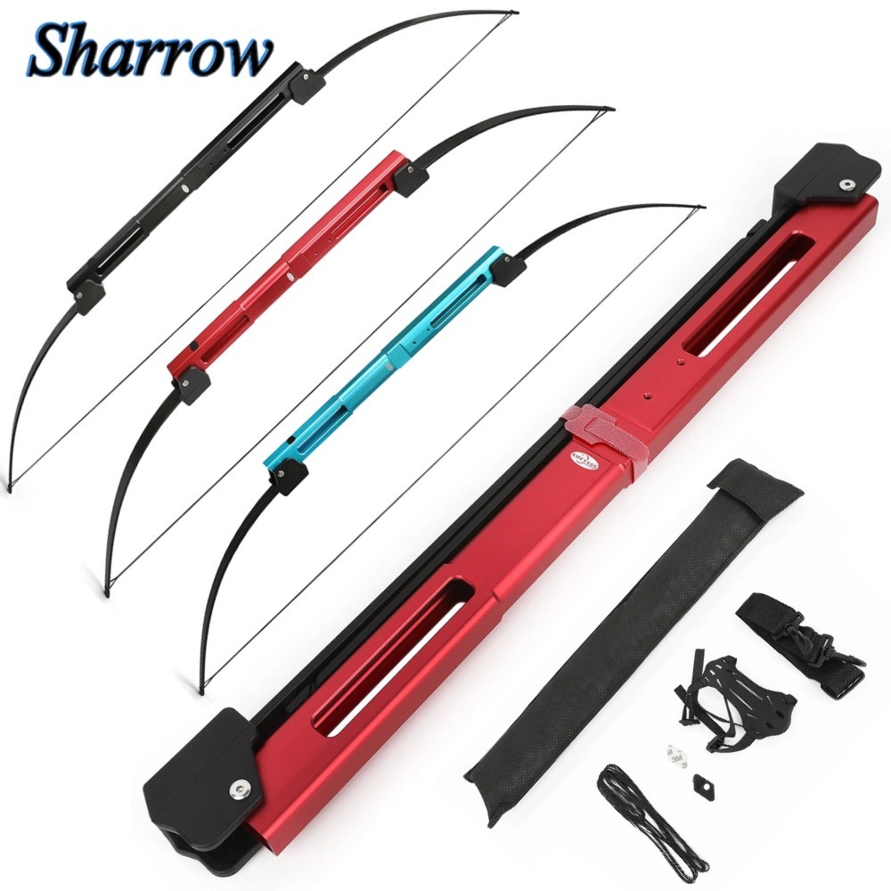 1set 35lbs Folding Bow 58inch Archery Takedown Hunting Recurve Bow Left/Right Hand Aluminum Handle O