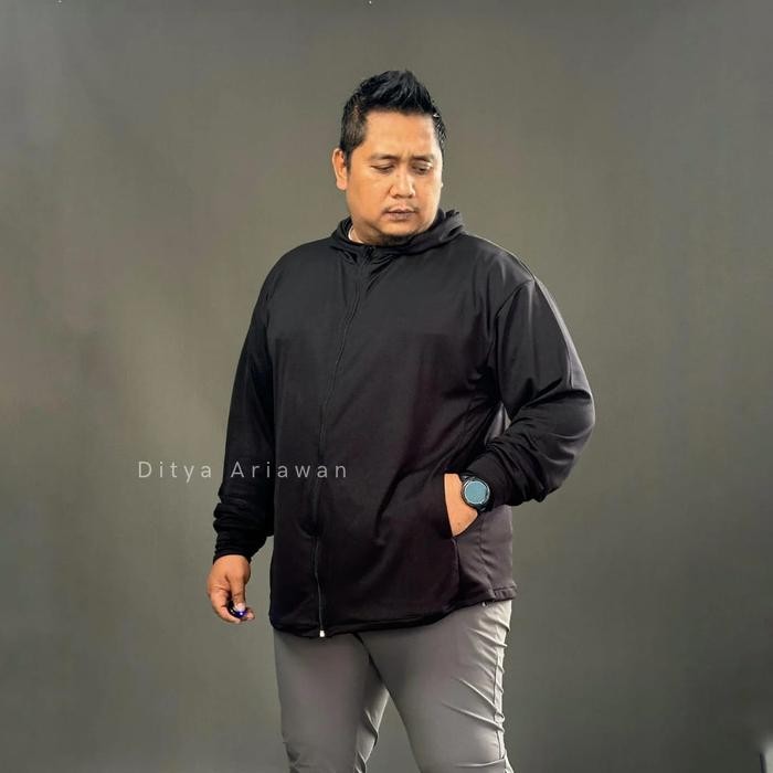 Jaket Olahraga Anti UV Jumbo Dryfit Diari