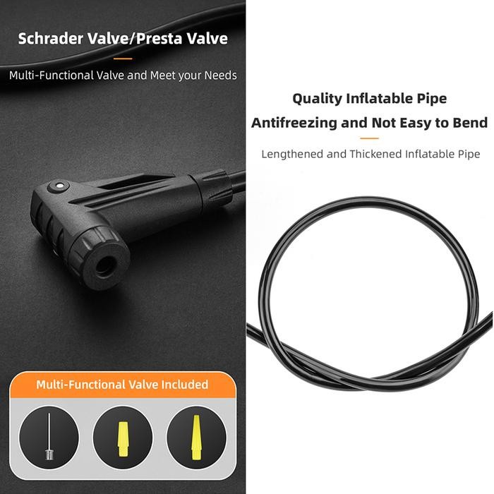 Rockbros Pompa Angin Motor Sepeda 160PSI Digital Meter 42310003001