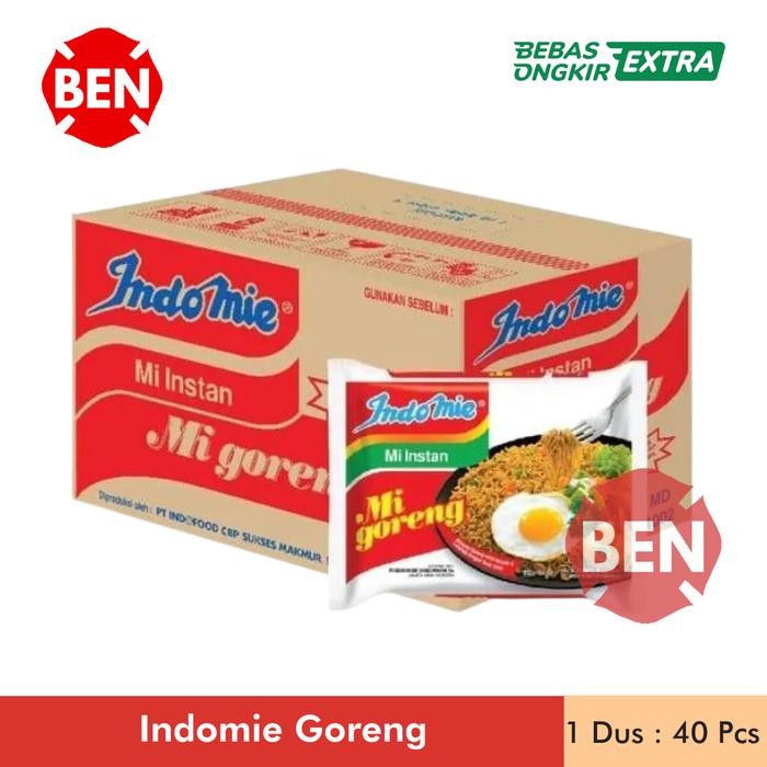 

Ready JT Indomie Goreng 1 Dus / 40 Bungkus / Bks / Pcs / Mi Instan Grosir Mie
