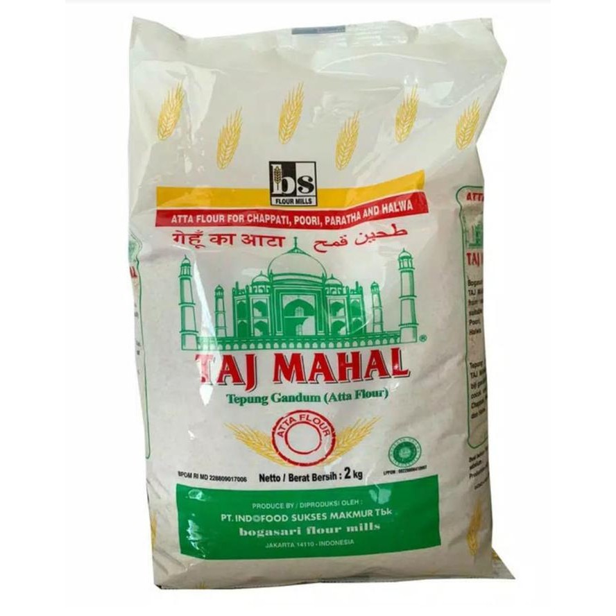 

Tepung Gandum Taj Mahal atta flour 2kg/dus