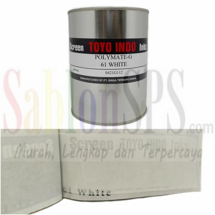 

TINTA POLYMATE WHITE G61 PUTIH TINTA SABLON PLASTIK 1KG