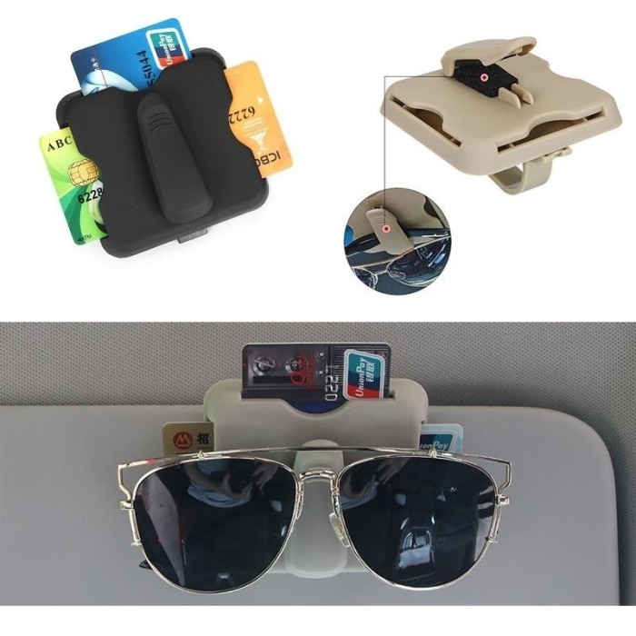 Terbatas.. Holder Sunvisor Jepit Tempat Kartu Kacamata Mobil Mobilio