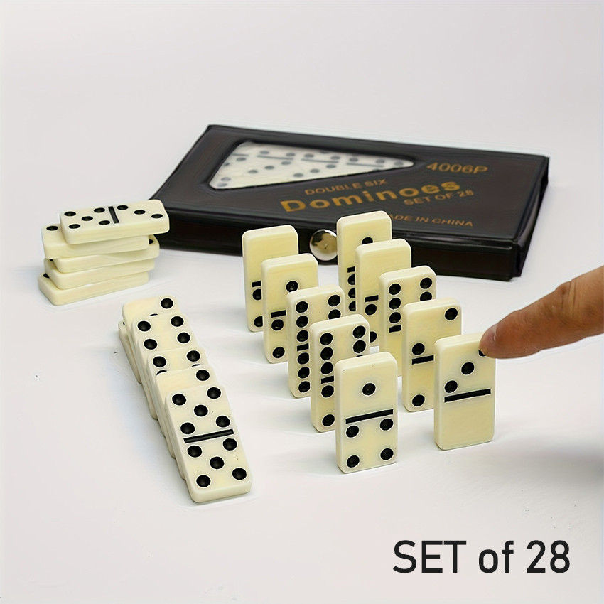 SSN68 1Set/28Pcs Batu Domino Tebal / Gaple Batu Domino Metal / Batu Domino Rox Besar Tebal