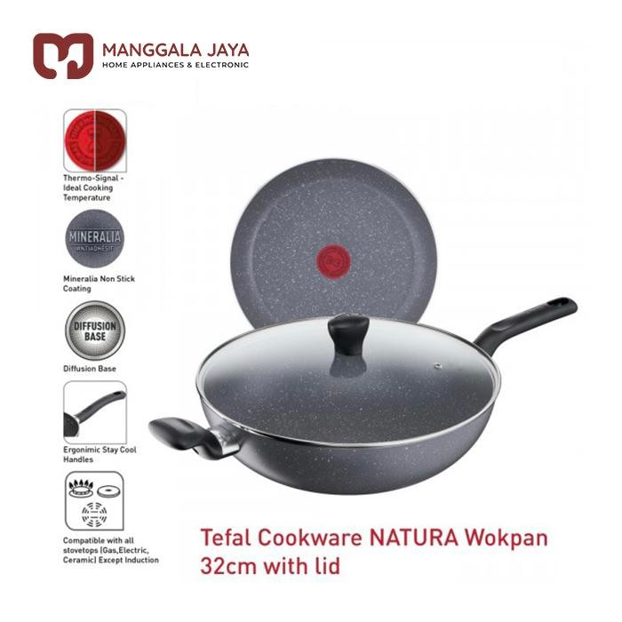 Tefal Natura Wokpan with Lid 32cm