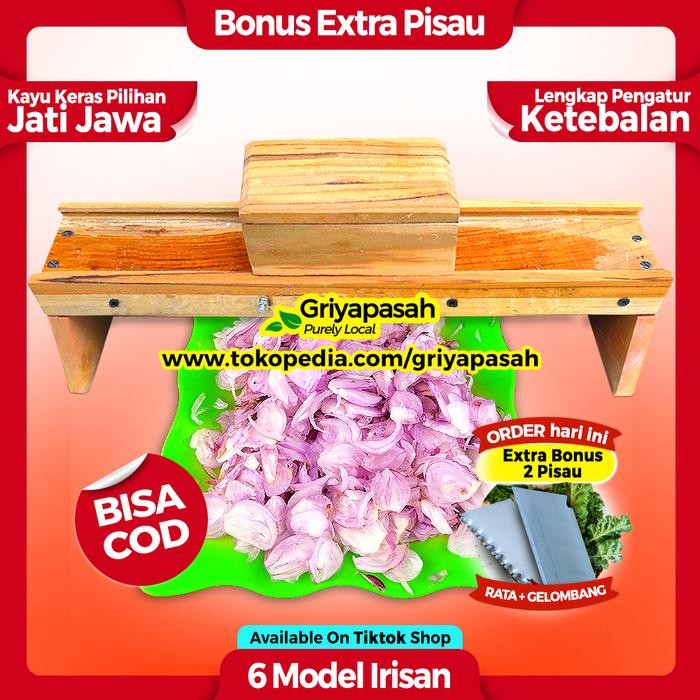 ( UKURAN JUMBO ) Alat Iris Bawang Merah Bisa Keripik Multifungsi - Pengatur Ketebalan