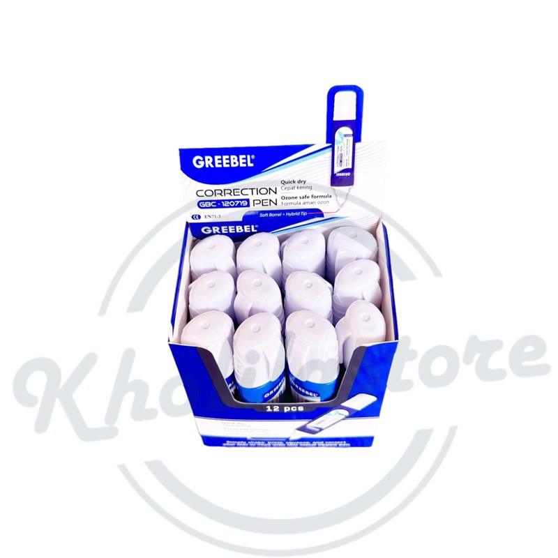 

Ready (12 Pcs) Correction Pen / Tip Ex Mata Besi Greebel Gbc120719 Ready