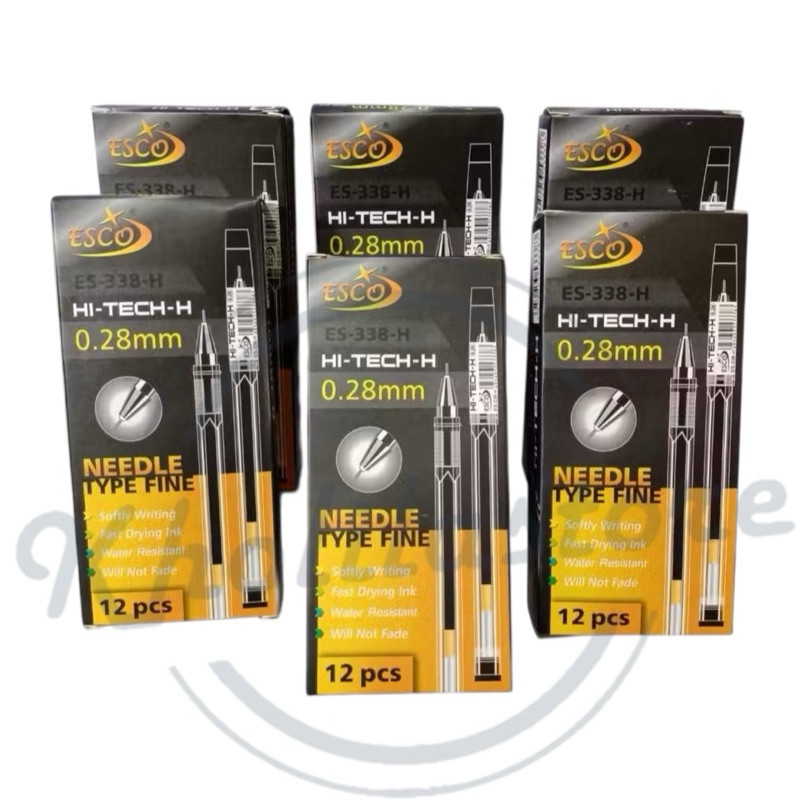 

Ready (12 Pcs) Pulpen Gel Hi Tech Esco / Gel Pen Hitech Es-338 0.28Mm Termurah