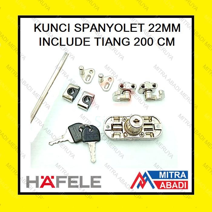 Kunci Spanyolet Espanyolet HAFELE SYMO 3000 Espagnolet Pintu Lemari Kabinet