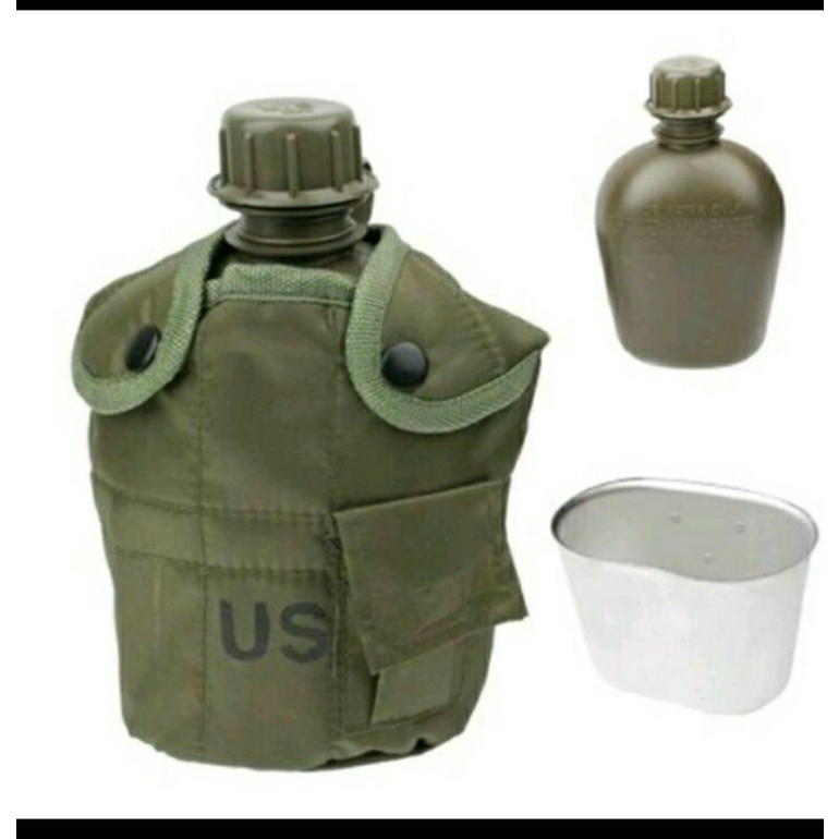 Botol minum militer tentara botol minum camping airsoft TD