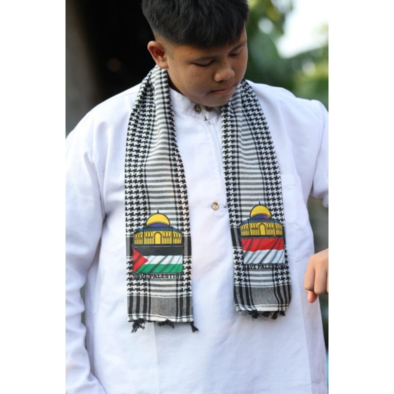 syal palestina indonesia, syal palestina premium, Syal palestine Anak/dewasa