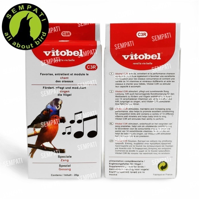C3R Vitobel Vitamin Burung Meningkatkan Rajin Bunyi Stamina