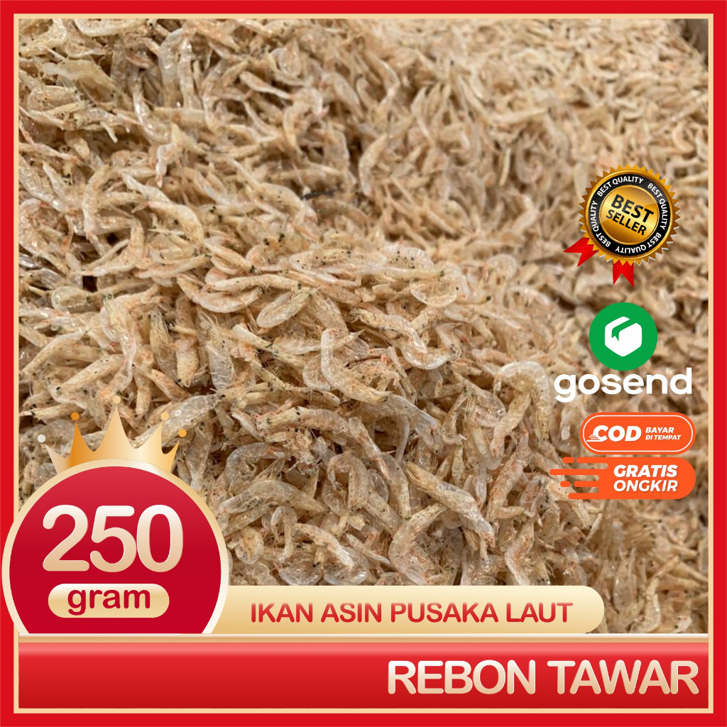 

Terlaris! Rebon Tawar Ikan Asin RebonTawar Super Bersih Dan Segar 250 Gram