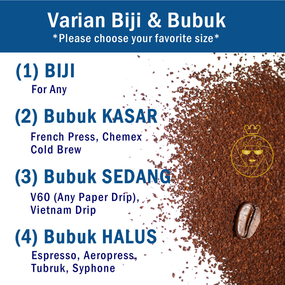 

PROMO Blue Lion Coffee Aceh Golden Gayo 200 gram Medium Dark Roast Single gin Arabica Kopi Biji