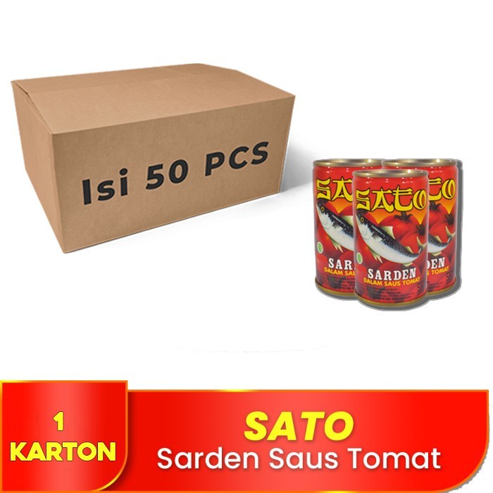 

Lovely Back - Ikan Sarden Kaleng SATO 1 Karton 50 pcs x 155gr Makanan Instan Siap Saji Halal - KOKIN