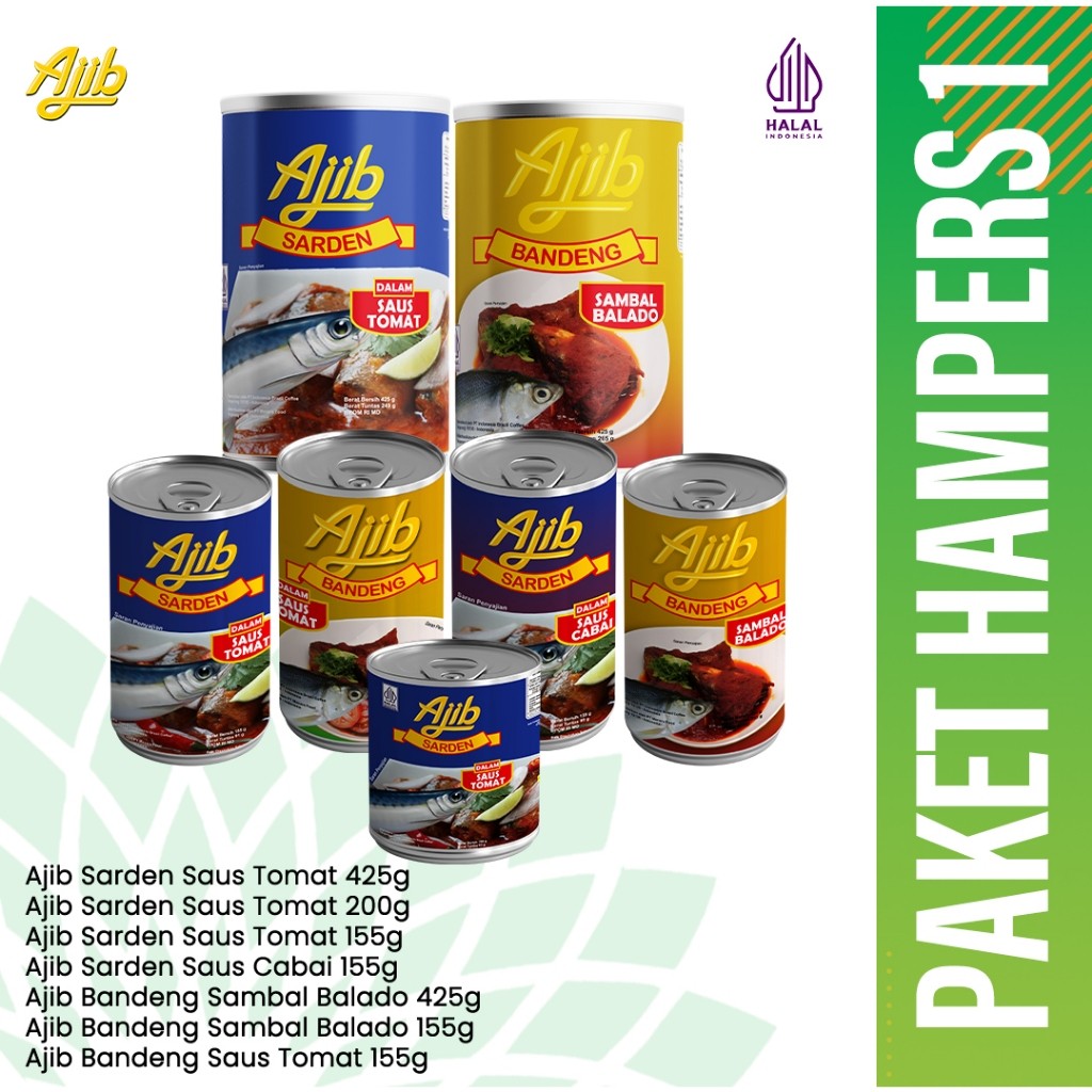 

Lovely Back - [ PAKET HAMPERS 1 ] Varian Ajib Sardine & Ajib Bandeng - Isi 7