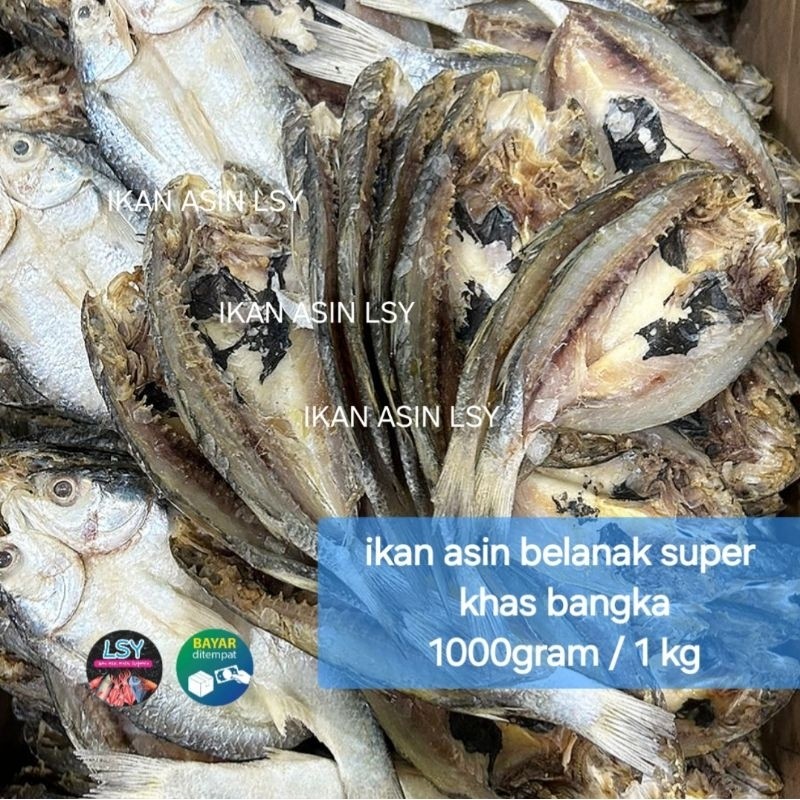 

Terlaris! ikan asin belanak belah khas bangka 1gram / 1 kg