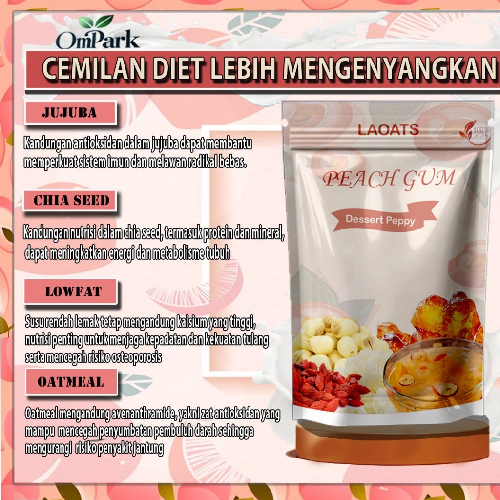 

Terlaris! Peach Gum Minuman Badan Penurun Berat Badan Sarapan Makanan Sehat Laoats