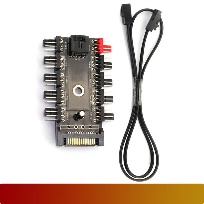Terlaris Pwm Hub Splitter Power Sata To 4Pin Pwm 12V