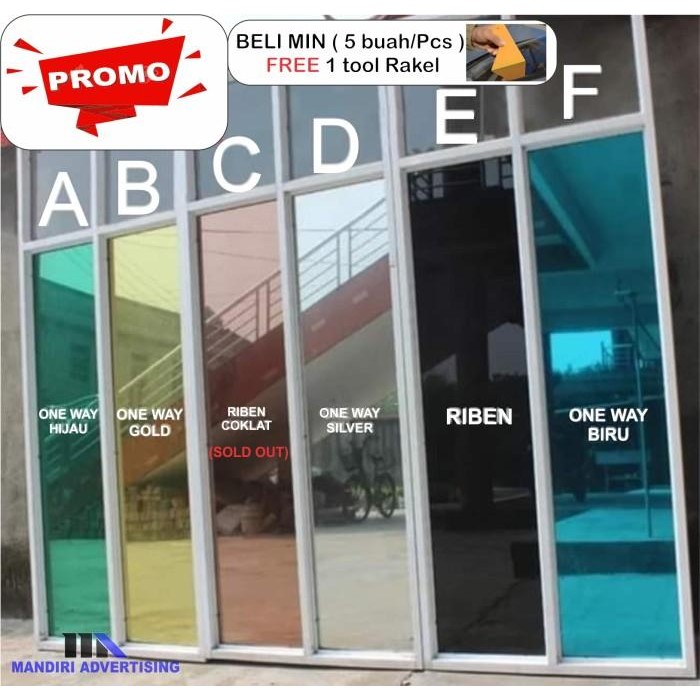 Rds - Kaca Film Silver / Kaca Film Oneway / Kaca Film Sparta
