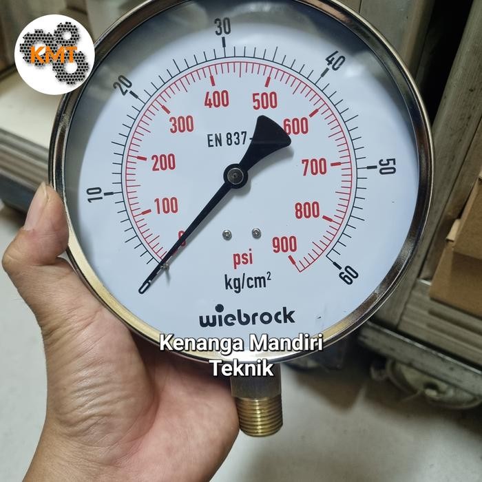 60 Bar Pressure Gauge 6 Inch Wiebrock Blacksteel