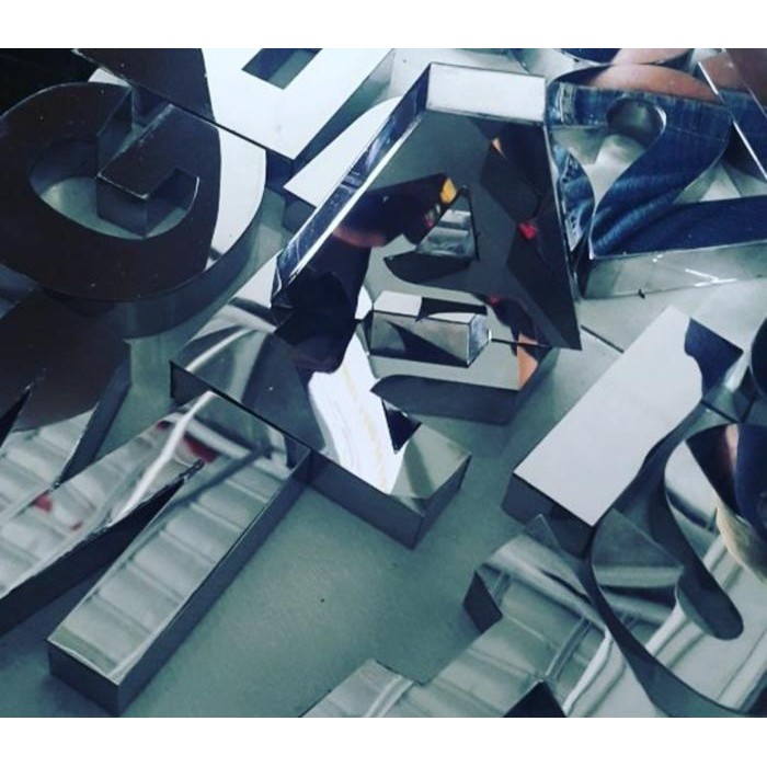 Terlaris Huruf Timbul Stainless Tinggi 20Cm