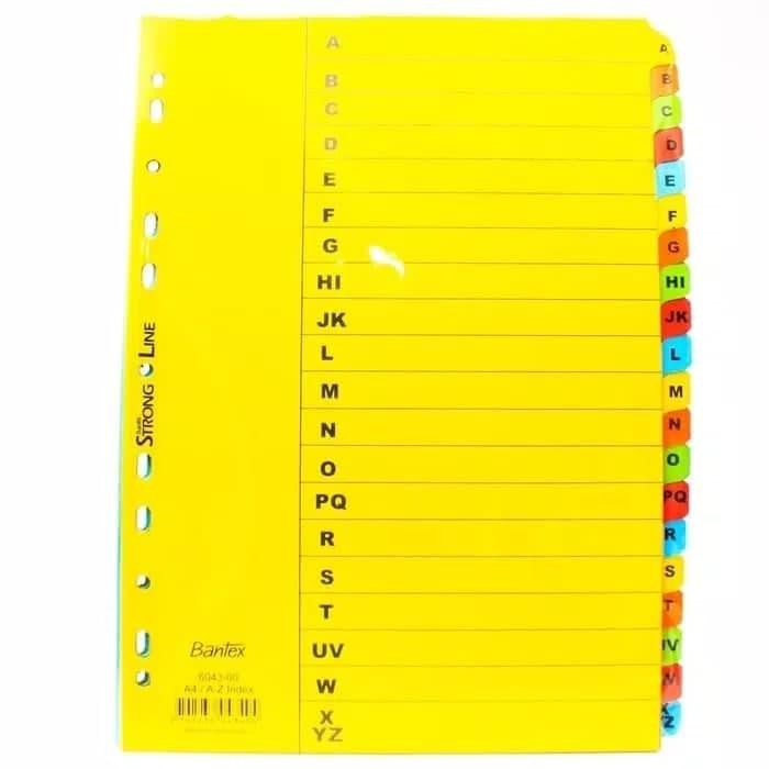 

Divider Abjad Bantex 6043 A4 Karton (A-Z) /Bantex Index A4 Karton 6043