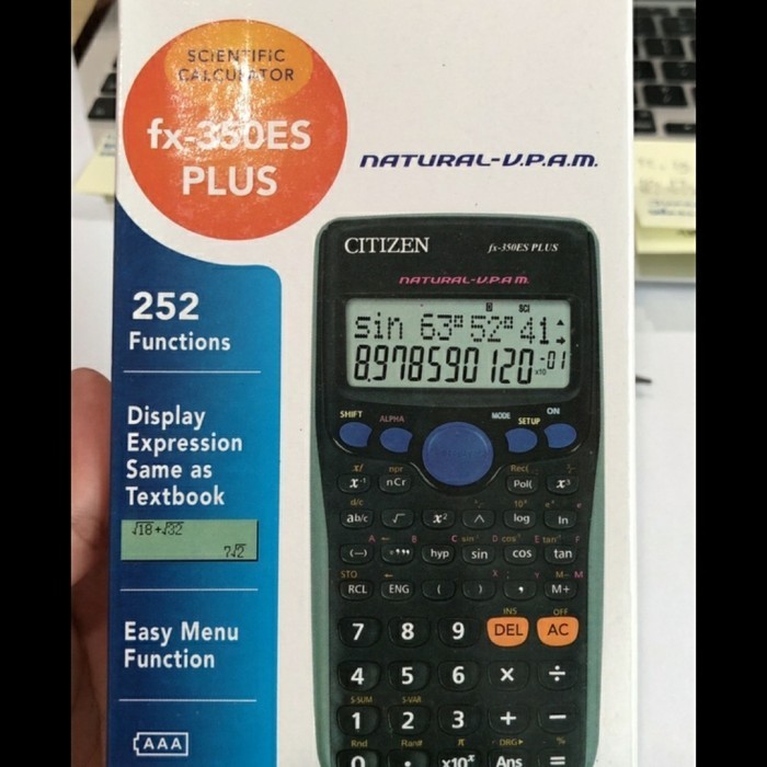 

Kalkulator Citizen Fx 350Es Scientific Calculator Sekolah Fx350Es Plus